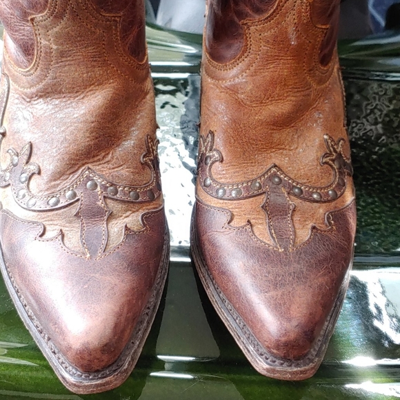 Ladies Western Leather Stitched Boots Size 9M - Picture 4 of 13